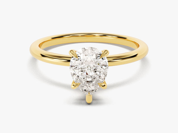 Pear Cut Solitaire Lab Grown Diamond Engagement Ring (1.50 CT)