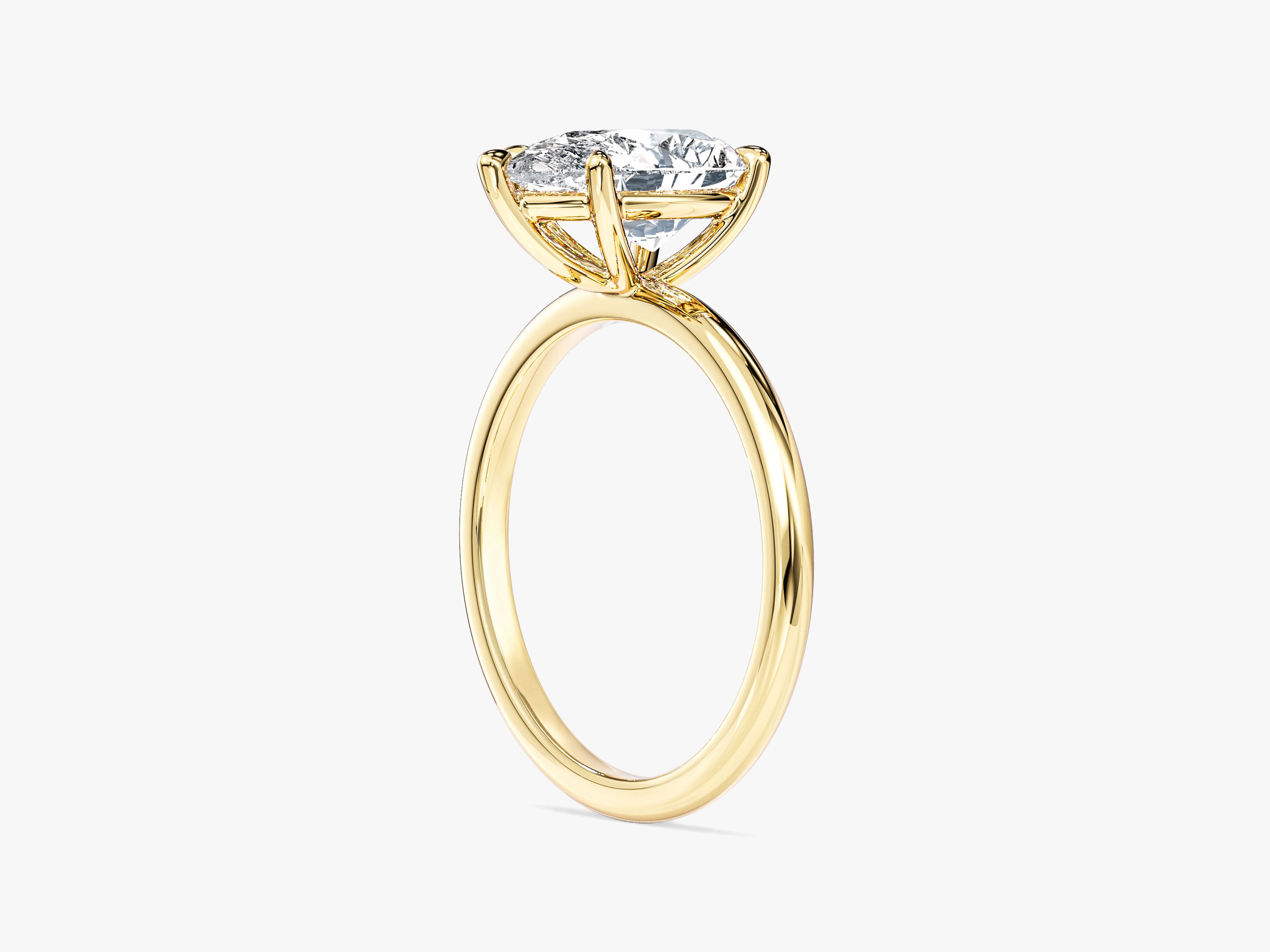 Pear Cut Solitaire Moissanite Engagement Ring (2.00 CT)