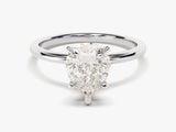 Pear Cut Solitaire Moissanite Engagement Ring (2.00 CT)