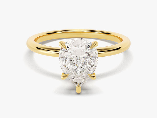 Pear Cut Solitaire Diamond Engagement Ring (2.00 CT)