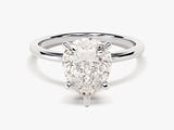 Pear Cut Solitaire Moissanite Engagement Ring (3.00 CT)