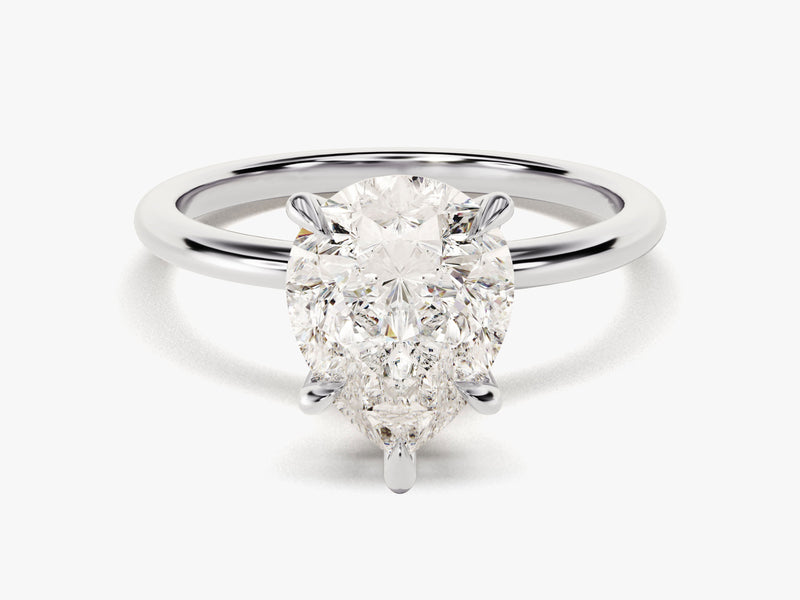 Pear-shaped diamond engagement ring, fine jewelry, luxury gemstone