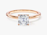 Asscher Cut Solitaire Moissanite Engagement Ring (1.00 CT)
