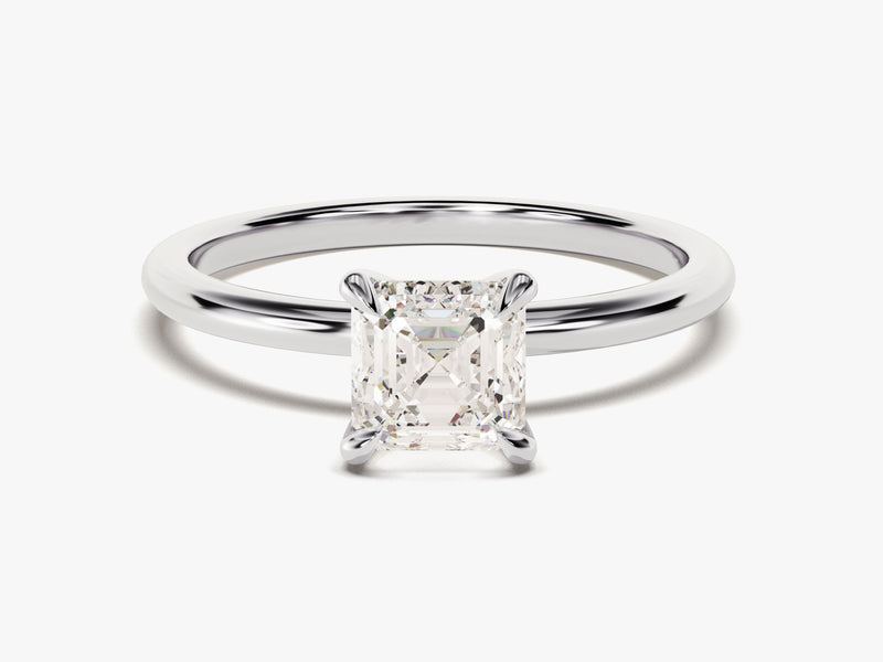 Asscher Cut Solitaire Lab Grown Diamond Engagement Ring (1.00 CT)