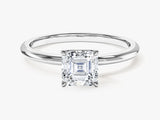 Asscher Cut Solitaire Moissanite Engagement Ring (1.00 CT)