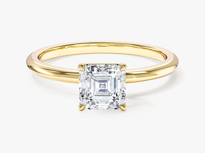 Asscher Cut Solitaire Moissanite Engagement Ring (1.00 CT)