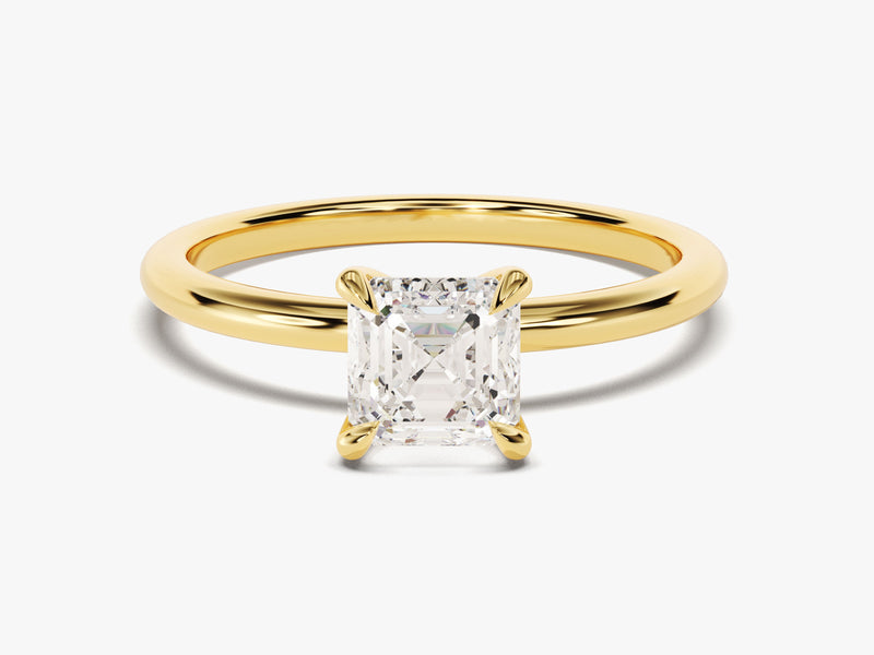 Asscher Cut Solitaire Diamond Engagement Ring (1.00 CT)