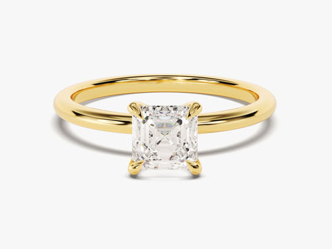 Asscher Cut Solitaire Moissanite Engagement Ring (1.00 CT)