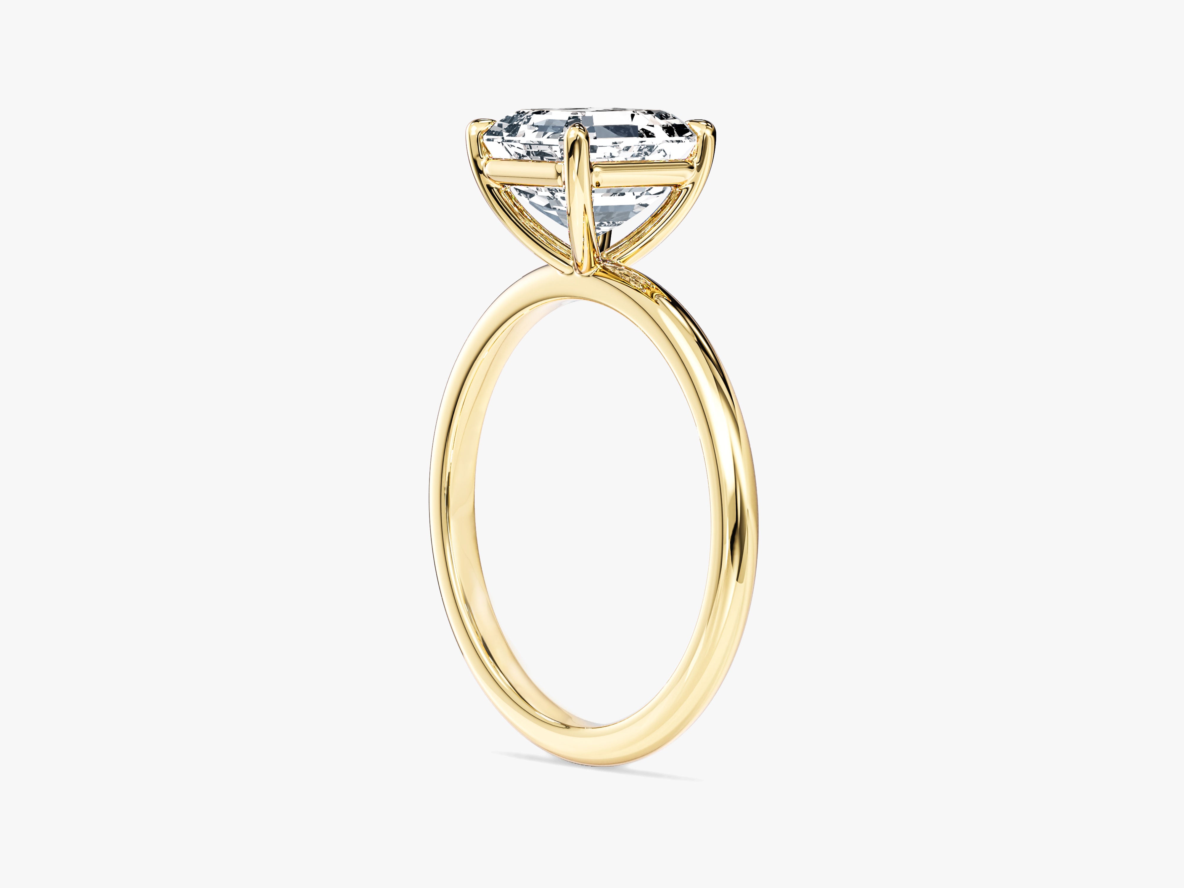 Asscher Cut Solitaire Moissanite Engagement Ring (2.00 CT)