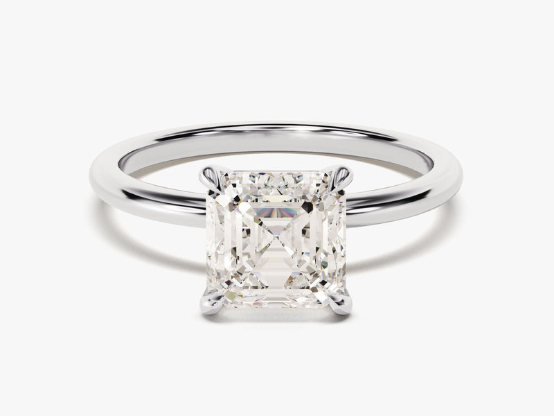 Asscher Cut Solitaire Diamond Engagement Ring (2.00 CT)