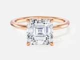 Asscher Cut Solitaire Lab Grown Diamond Engagement Ring (3.00 CT)