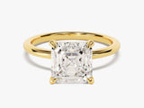 Asscher Cut Solitaire Moissanite Engagement Ring (3.00 CT)