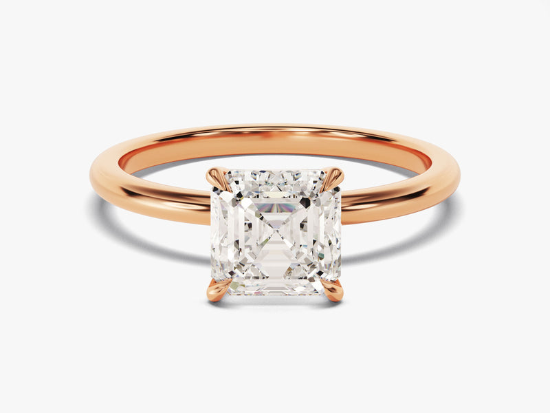 Asscher Cut Solitaire Diamond Engagement Ring (1.50 CT)