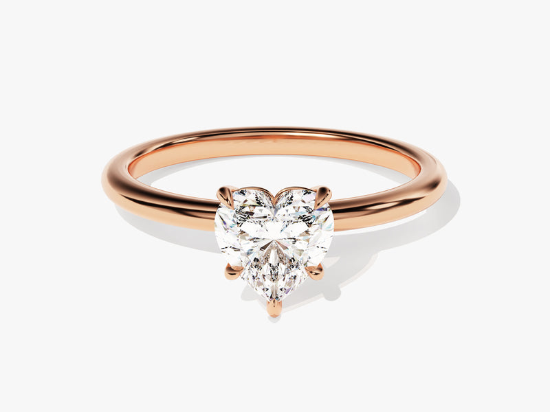 Heart Cut Solitaire Moissanite Engagement Ring (1.00 CT)