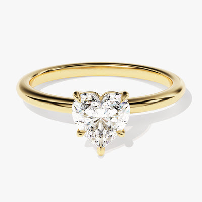 Heart Cut Solitaire Moissanite Engagement Ring (1.00 CT)