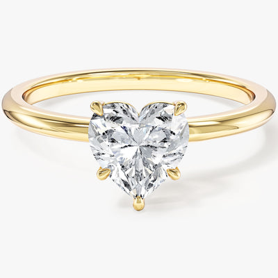 Heart Cut Solitaire Moissanite Engagement Ring (1.00 CT)