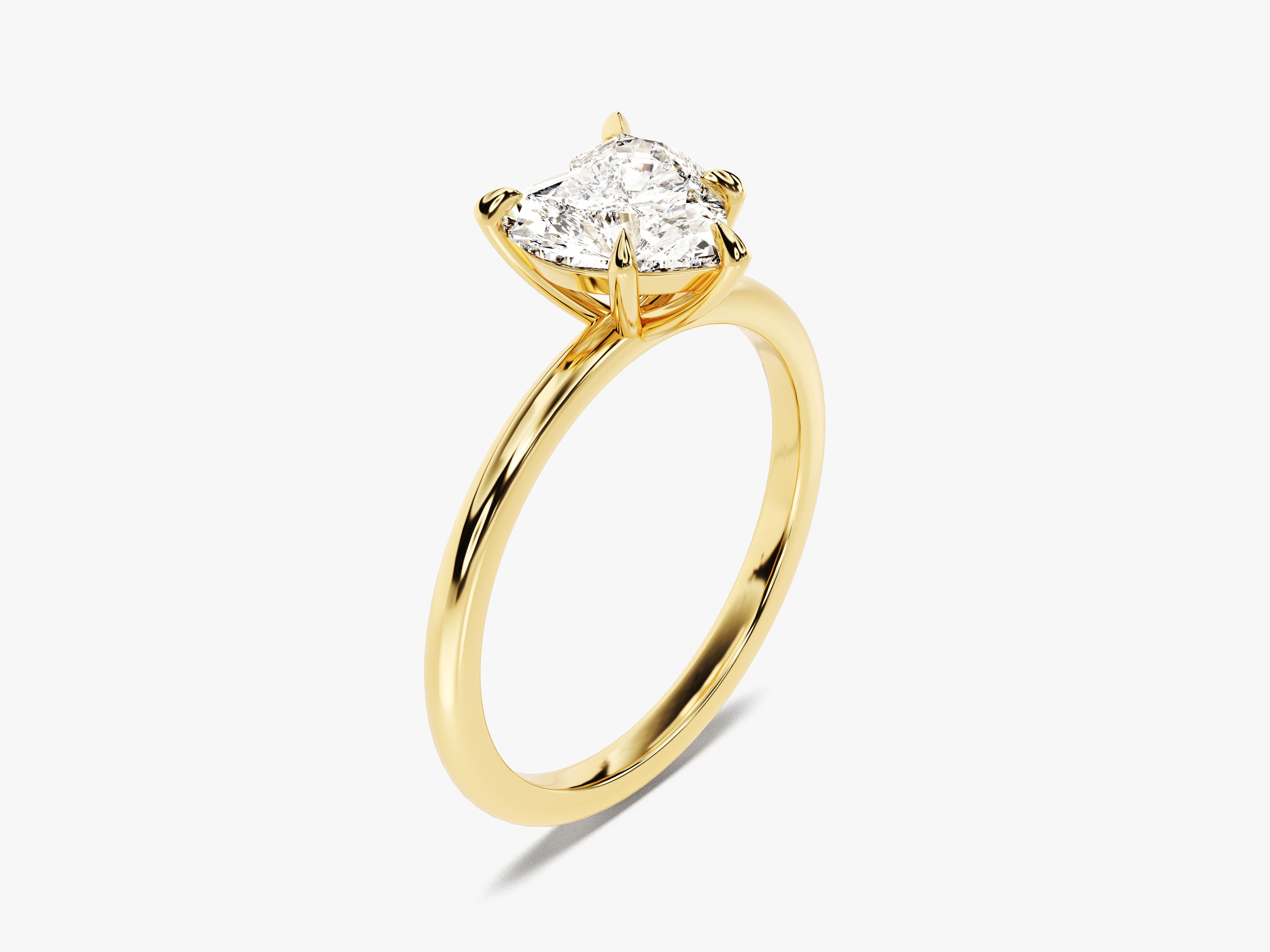 Gold ring with a sparkling diamond, jewelry, engagement ring