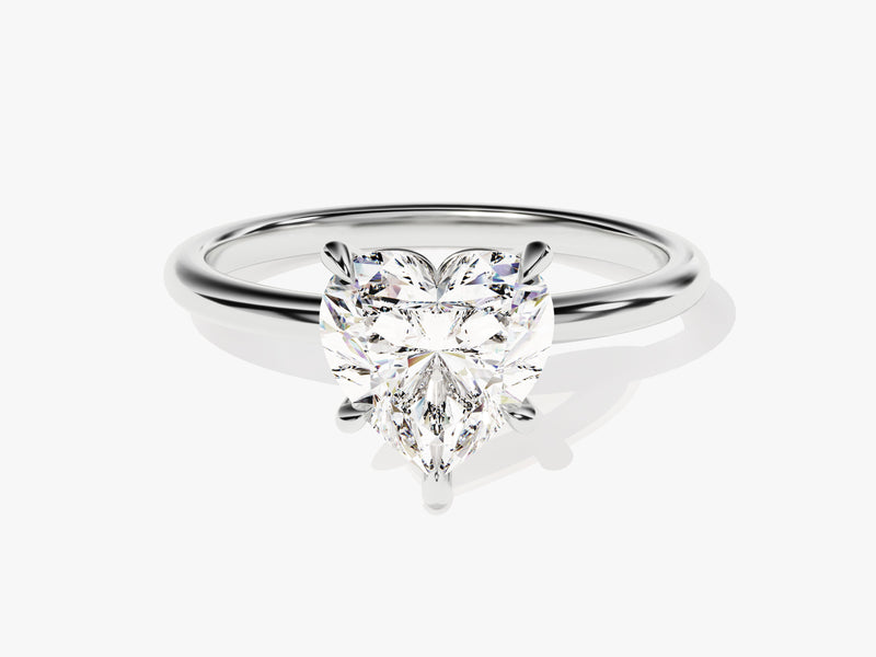 Heart Cut Solitaire Lab Grown Diamond Engagement Ring (2.00 CT)