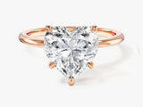 Heart Cut Solitaire Lab Grown Diamond Engagement Ring (3.00 CT)