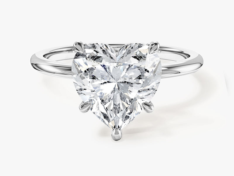 Heart Cut Solitaire Moissanite Engagement Ring (3.00 CT)