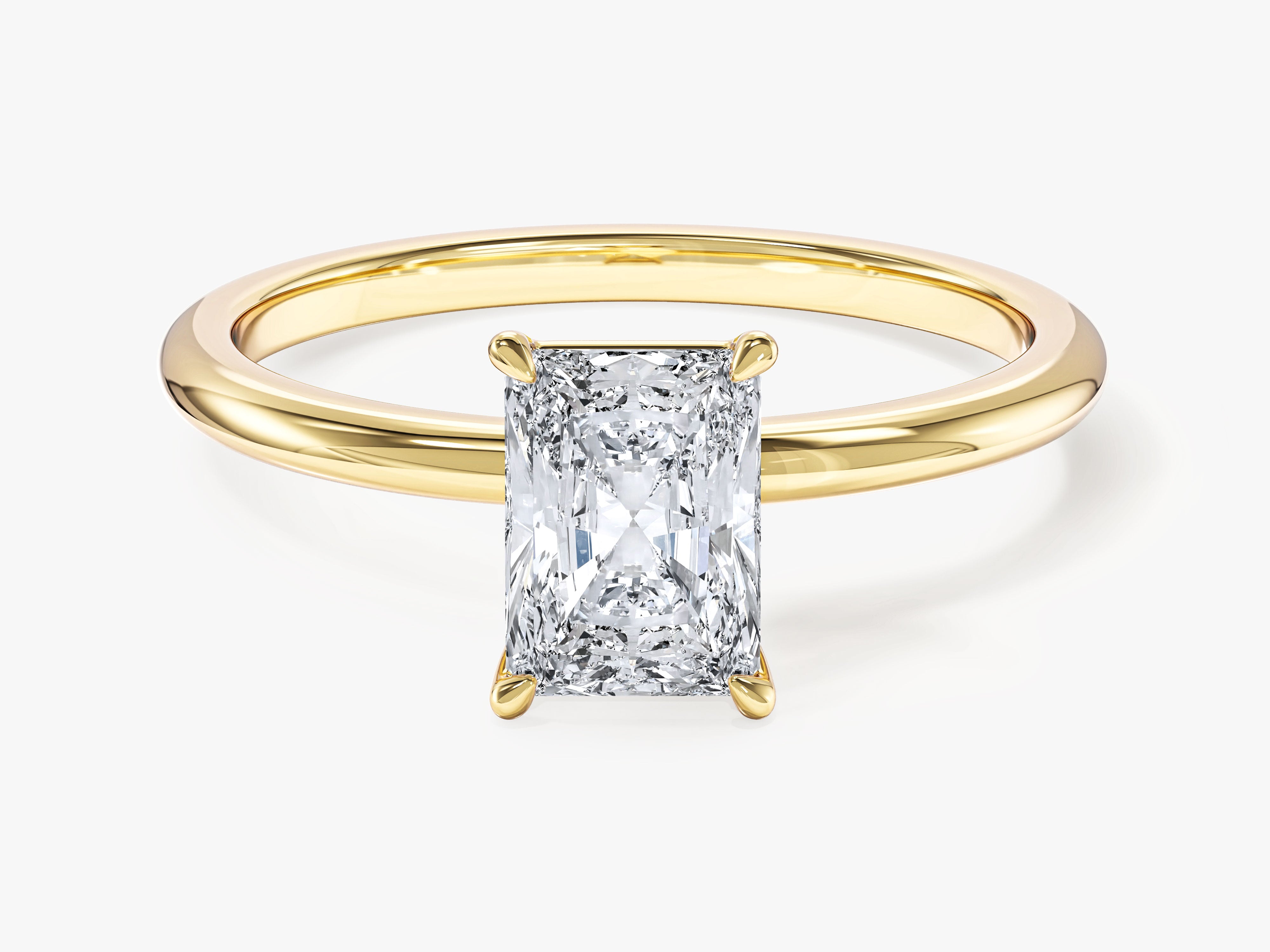 Radiant Cut Solitaire Lab Grown Diamond Engagement Ring (1.00 CT)