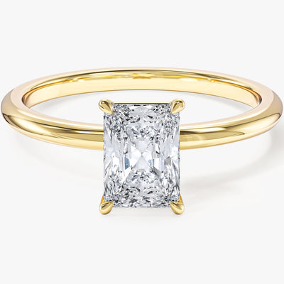 Verlobungsring mit strahlend geschliffenem Moissanit-Solitär (1,00 ct)