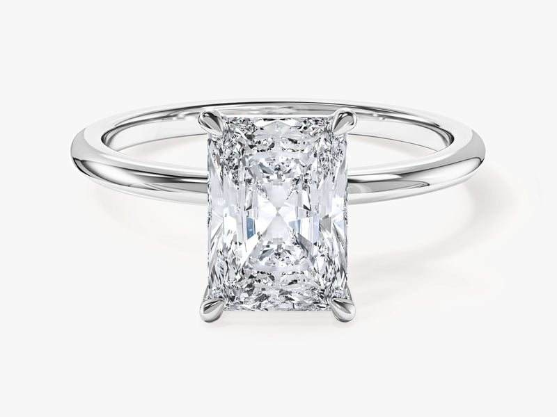 Radiant Cut Solitaire Moissanite Engagement Ring (2.00 CT)