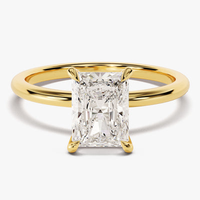 Radiant Cut Solitaire Moissanite Engagement Ring (2.00 CT)
