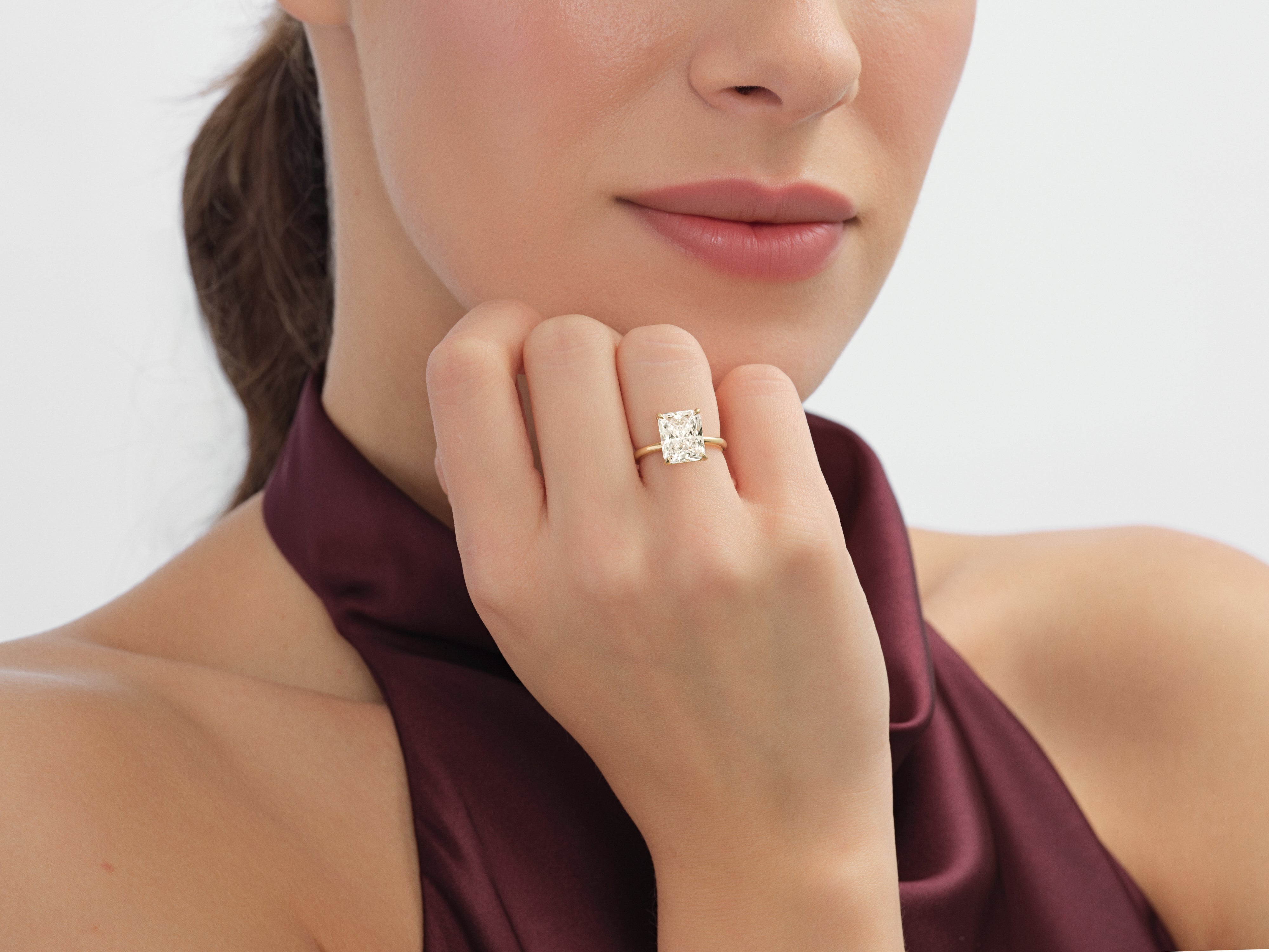 Radiant Cut Solitaire Lab Grown Diamond Engagement Ring (3.00 CT)