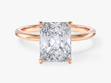 Radiant Cut Solitaire Lab Grown Diamond Engagement Ring (3.00 CT)