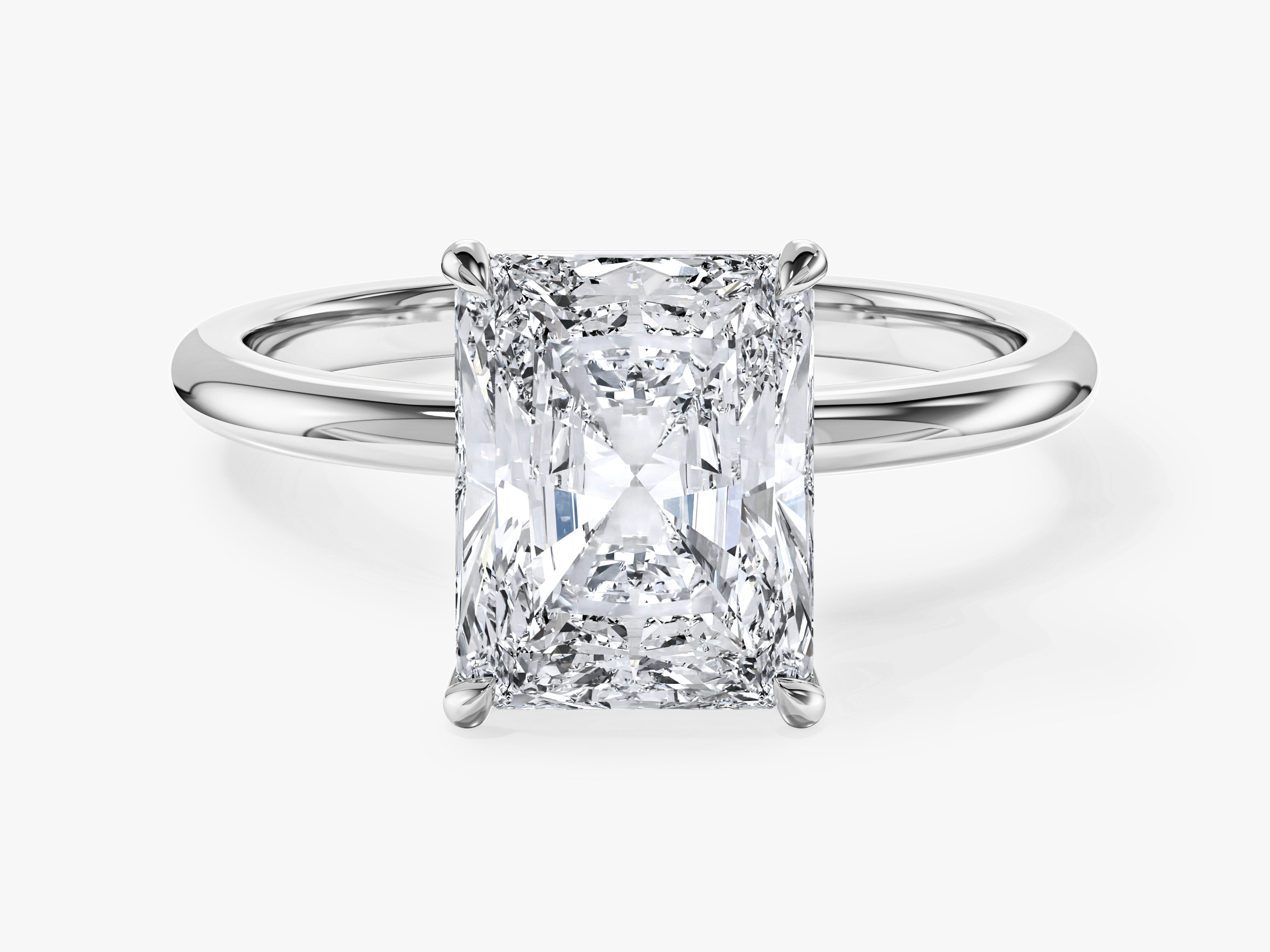 Radiant Cut Solitaire Moissanite Engagement Ring (3.00 CT)