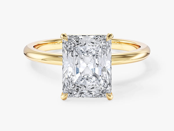 Radiant Cut Solitaire Moissanite Engagement Ring (3.00 CT)