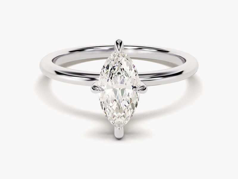 Marquise Cut Solitaire Moissanite Engagement Ring (1.00 CT)