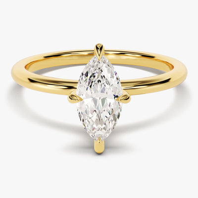 Marquise Cut Solitaire Moissanite Engagement Ring (1.00 CT)