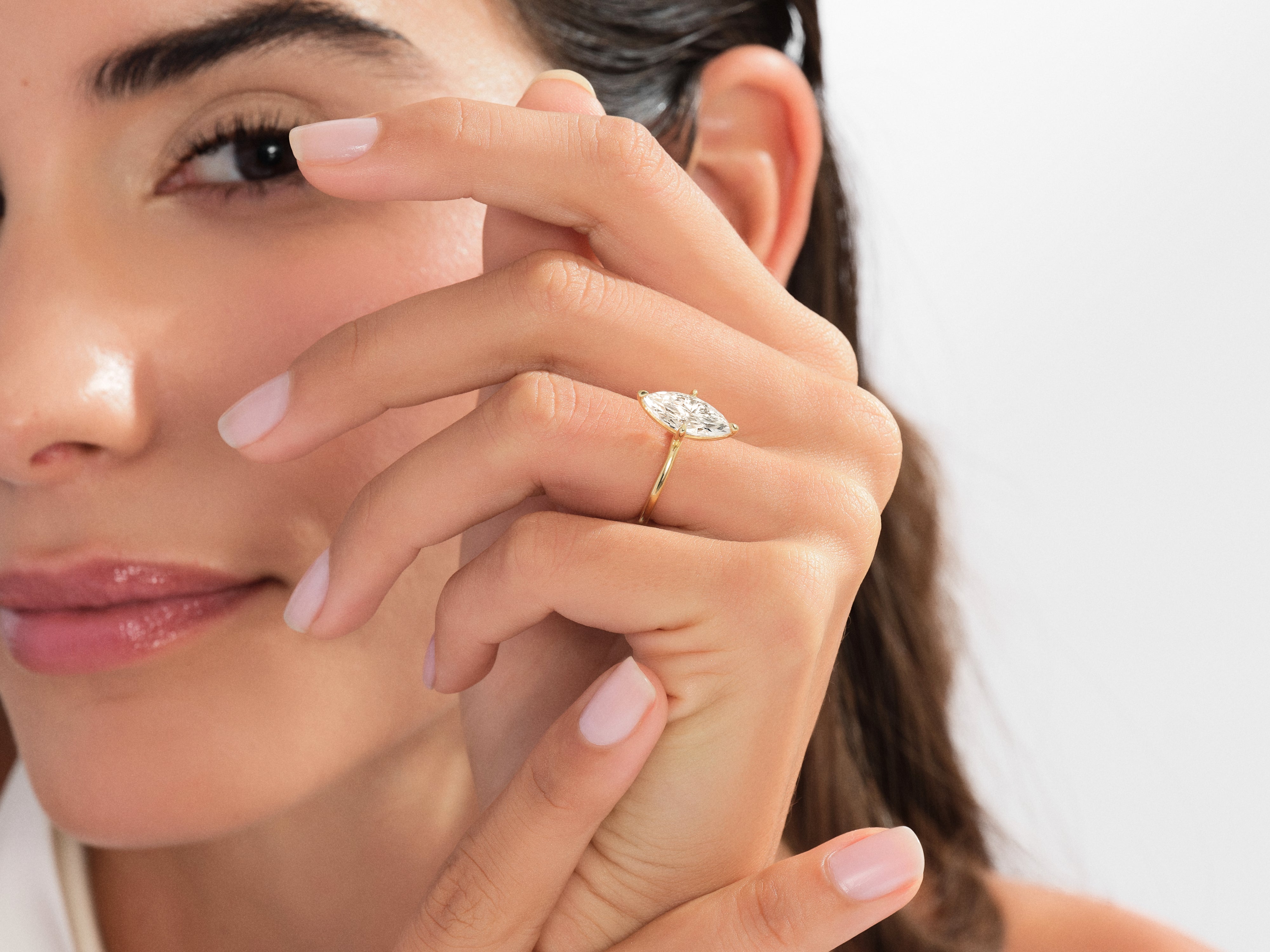 Marquise Cut Solitaire Moissanite Engagement Ring (3.00 CT)