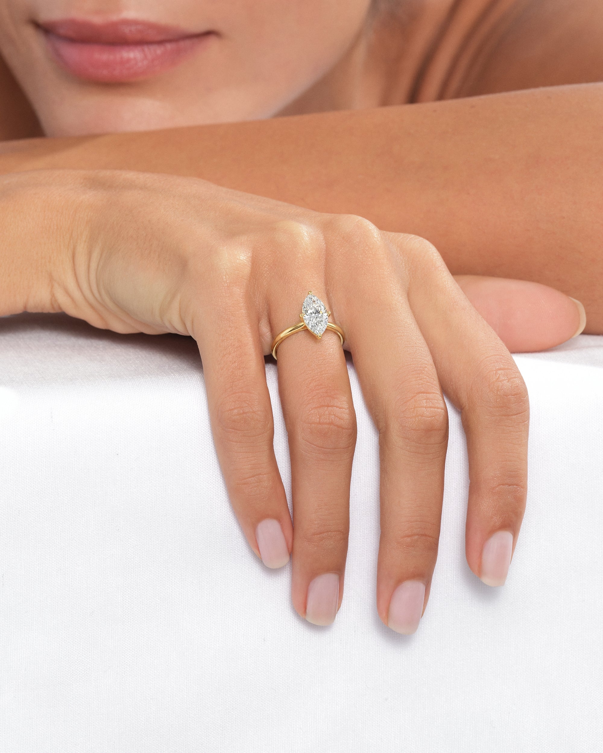 Marquise Cut Solitaire Lab Grown Diamond Engagement Ring (2.00 CT)