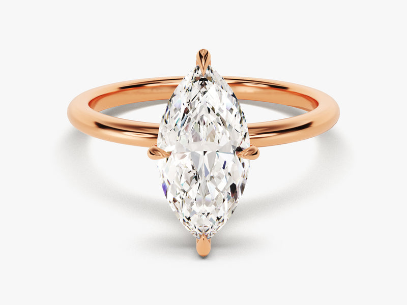 Marquise Cut Solitaire Moissanite Engagement Ring (2.00 CT)