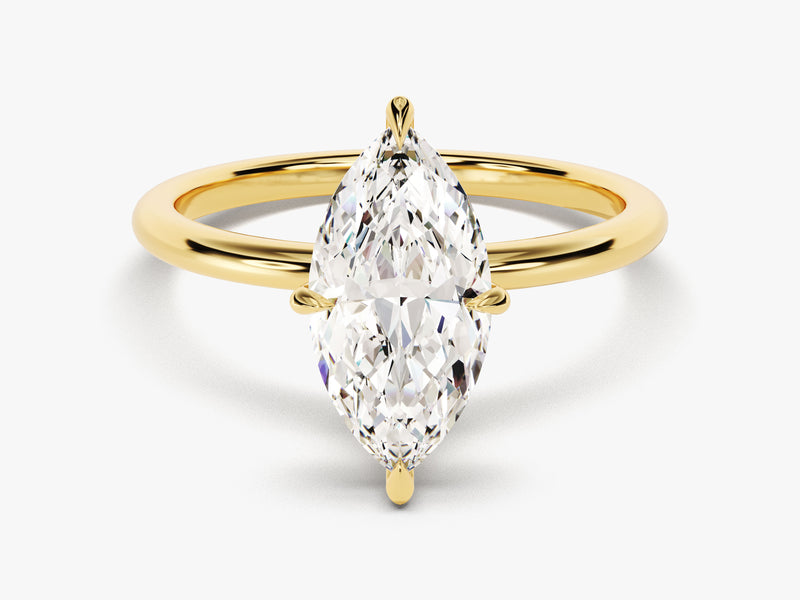 Marquise Cut Solitaire Moissanite Engagement Ring (2.00 CT)