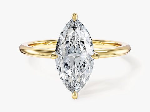 Marquise Cut Solitaire Moissanite Engagement Ring (2.00 CT)