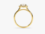 Cushion Shaped Halo Moissanite Engagement Ring (1.00 CT)