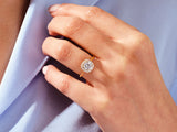 Cushion Shaped Halo Diamond Engagement Ring (1.00 CT)