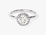 Round Halo Lab Grown Diamond Engagement Ring (1.00 CT)