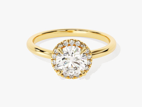 Round Halo Moissanite Engagement Ring (1.00 CT)