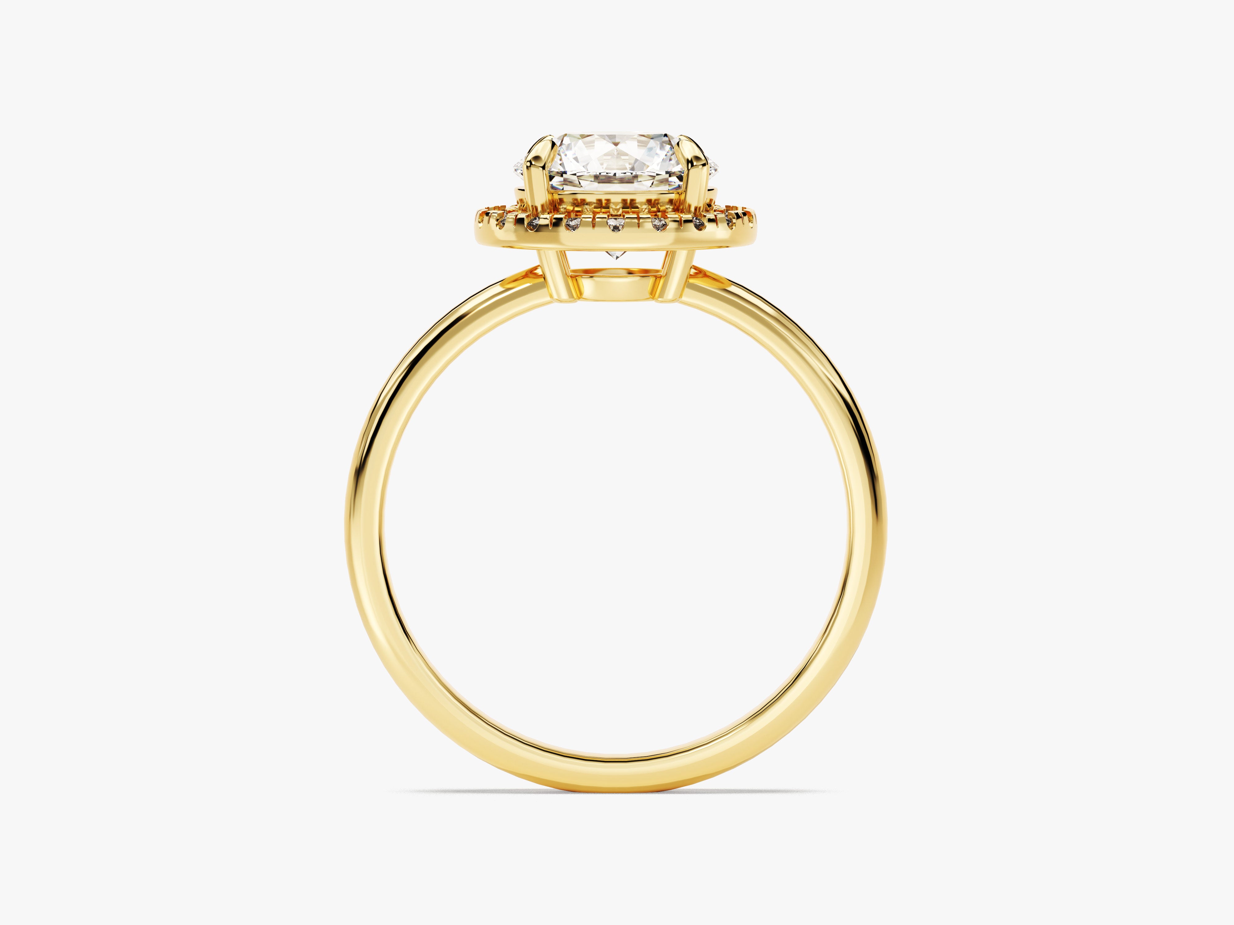 Round Halo Lab Grown Diamond Engagement Ring (1.50 CT)