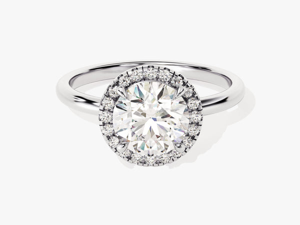 Round Halo Lab Grown Diamond Engagement Ring (1.50 CT)