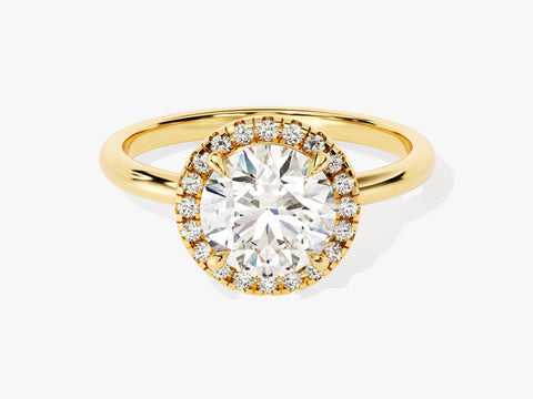 Round Halo Moissanite Engagement Ring (1.50 CT)