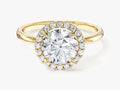 Round Halo Lab Grown Diamond Engagement Ring (1.50 CT)
