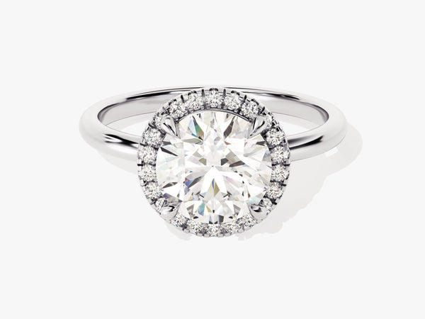 Round Halo Lab Grown Diamond Engagement Ring (2.00 CT)