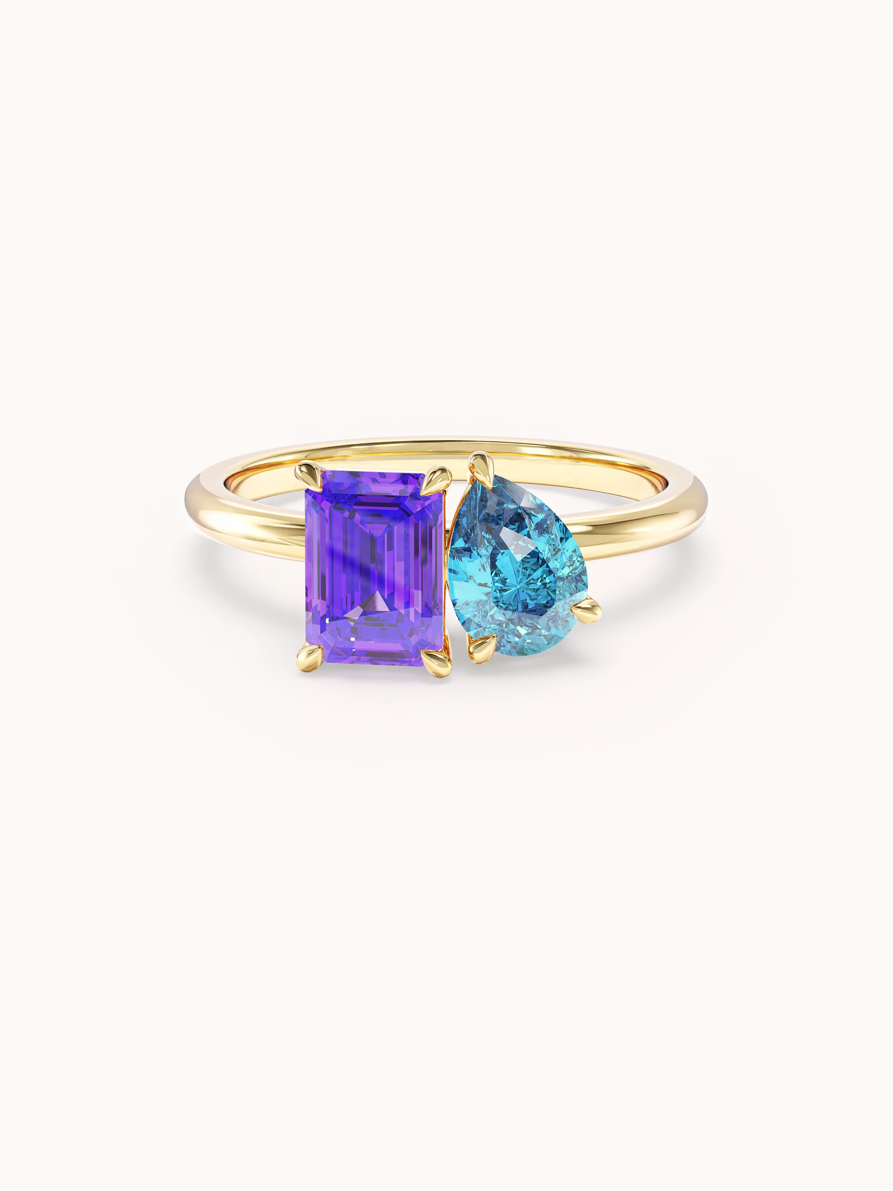 Toi et Moi Birthstone Ring