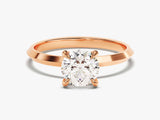 Knife Edge Round Diamond Engagement Ring (1.00 CT)